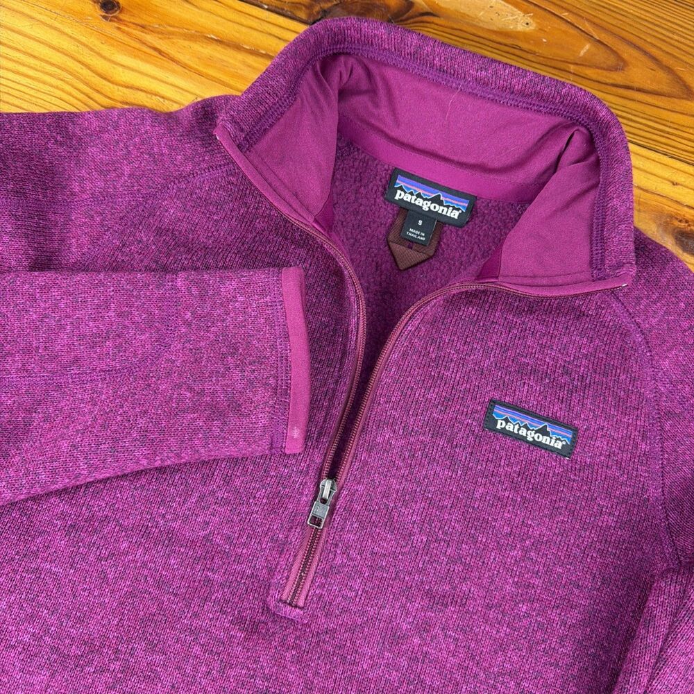Women’s Patagonia Better Sweater 1/4 Zip Pullover Fleece Jacket Small Merlot